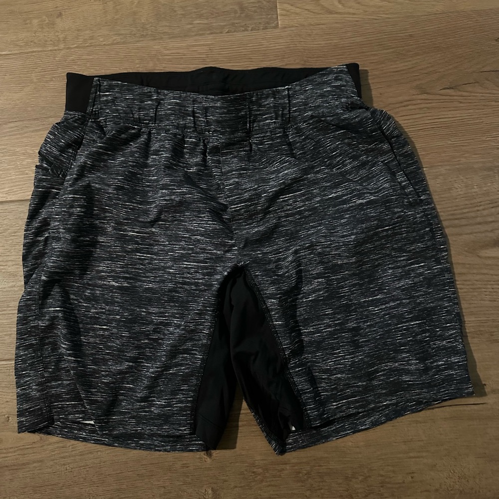 Men’s lululemon athletica Black and Gray Athletic Shorts - XL